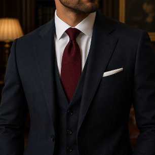 Elegant Deep Burgundy Luxury Merlot Tie