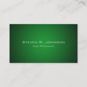 Elegant Deep Green Ombre Custom Business Cards