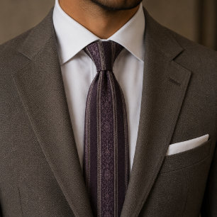 Elegant Deep Plum Vintage Luxury Tie