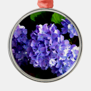 Elegant deep purple floral flowers hydrangea metal tree decoration