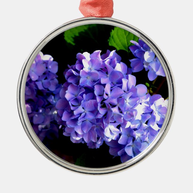 Elegant deep purple floral flowers  hydrangea metal tree decoration (Front)