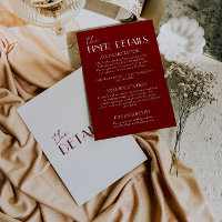 Elegant Deep Red Burgundy White wedding Details  