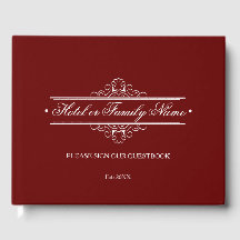 Elegant Deep Red  Personalised Hotel Or Family