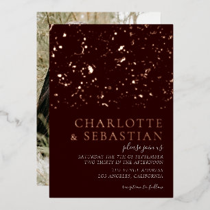 Elegant Deep Red Photo Wedding Personalised