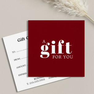 Elegant Deep Red White Beauty Salon