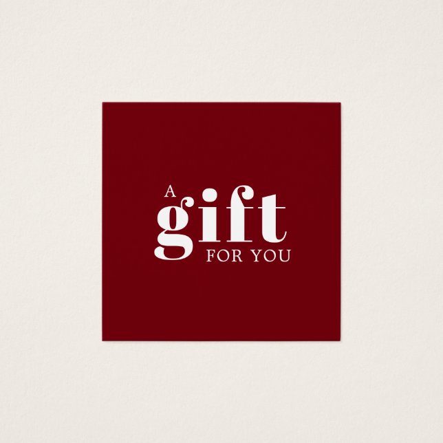 Elegant Deep Red White Beauty Salon (Front)