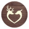 Elegant Deer Heart Rustic Wood Envelope Seal