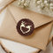 Elegant Deer Heart Rustic Wood Envelope Seal