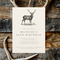 Elegant Deer Hunting Country Adult Birthday Party