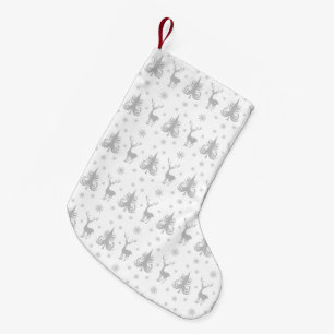 Elegant Deer Pattern Small Christmas Stocking