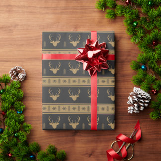 Elegant deer wrapping paper for gifts