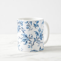 Elegant Delft Blue and White Floral