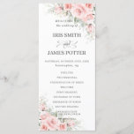 Elegant Delicate Blush PInk Floral Wedding Program Programme<br><div class="desc">Designed to co-ordinate with our Blossoms wedding collection, this elegant wedding program features a beautiful delicate watercolor blush pink roses and dainty greenery foliage. Personalise it with your wedding details easily and quickly, simply press the customise it button to further re-arrange and format the style and placement of the text....</div>