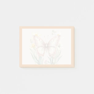Elegant Delicate Butterfly & Wildflowers Design Post-it Notes