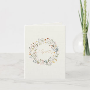 Elegant delicate floral Sympathy card
