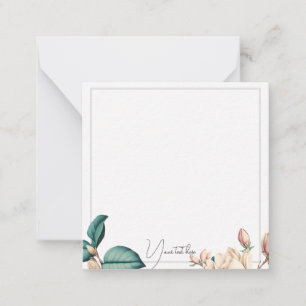 elegant  delicate magnolia flower note card