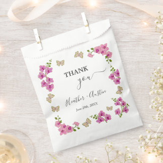 Elegant Delicate Purple Orchids Bohemian Gift Favour Bags
