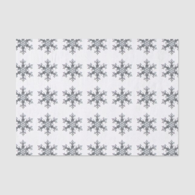 Elegant delicate Snow Flakes Tissue Paper (Front)