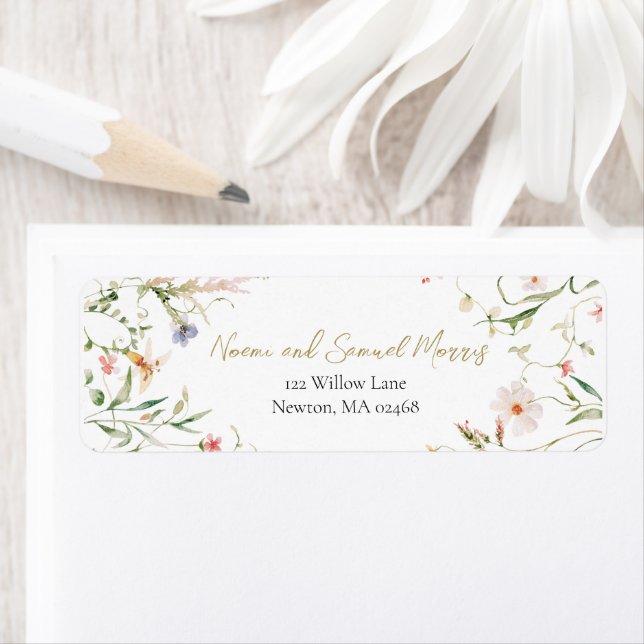 Elegant Delicate Watercolor Wildflower Wedding (Insitu)