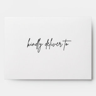 Elegant Deliver To Address and Return Address Envelope