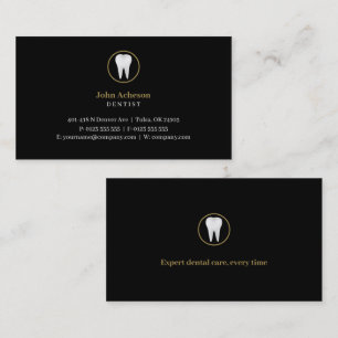 Elegant Dental   Blue Business Card