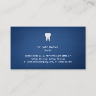 Elegant Dental   Blue Business Card