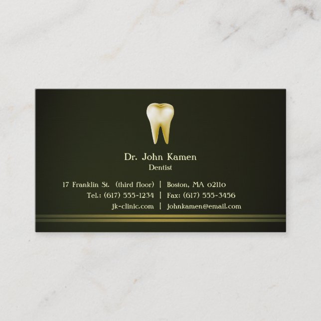 Elegant Dental Business Card (Front)