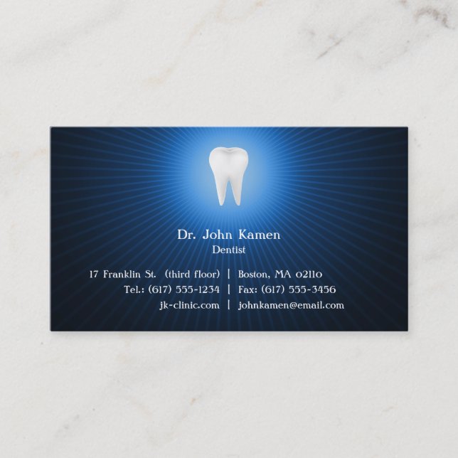Elegant Dental Business Card (Front)