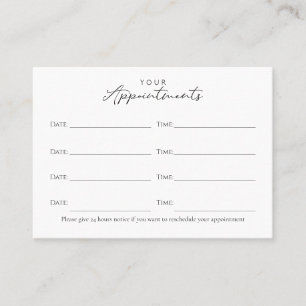 elegant, dentist, dental appointment card