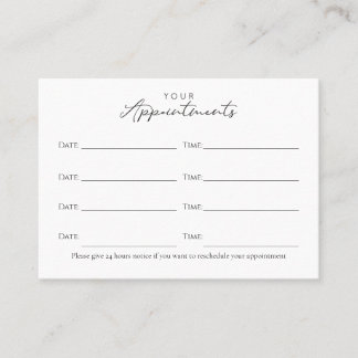elegant, dentist, dental appointment card