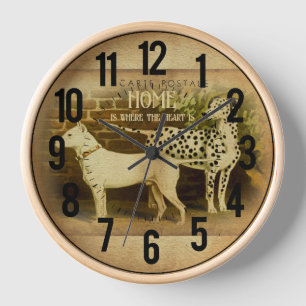 Elegant Depiction of a Beloved Pet Clock