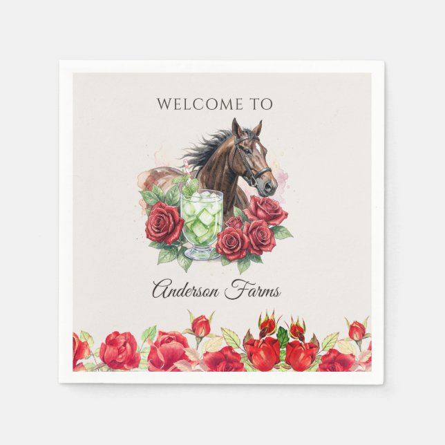 Elegant Derby Party  Napkin (Front)
