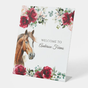 Elegant Derby Party Pedestal Sign