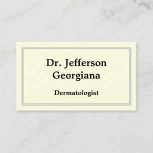 Elegant Dermatologist Business Card