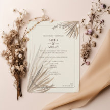 Elegant Desert Palms Wedding Invitation