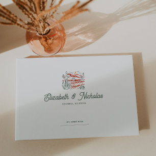 Elegant Desert Terracotta Wedding Guest Book