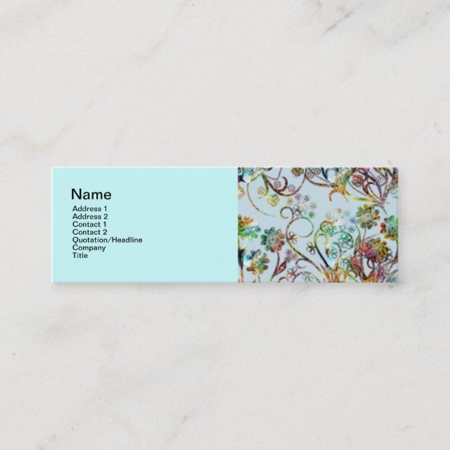 Elegant Design2 Business Card Skinny, 3 x 1inch (Front)