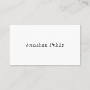 Elegant Design Classic Nostalgic Look Plain Trendy Business Card