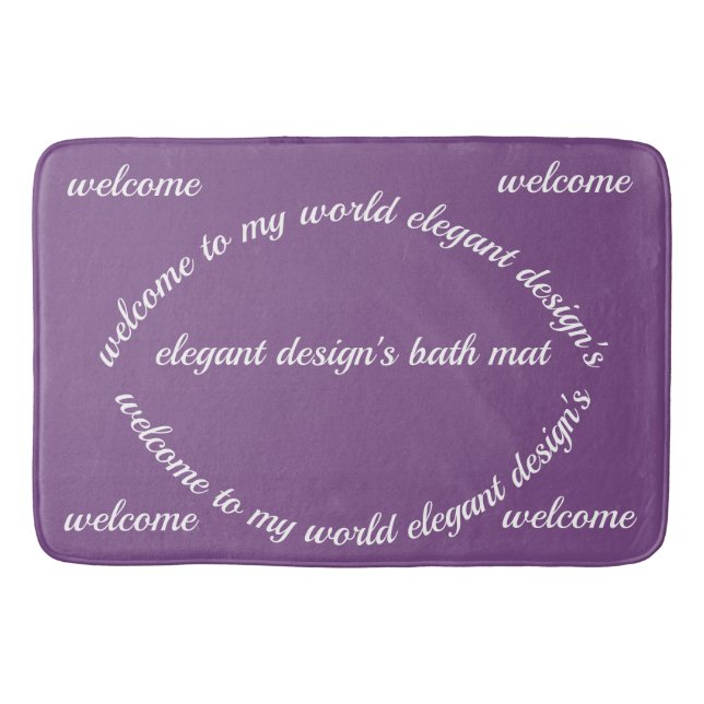 Elegant Design Custom Large Bath Mat (Front)