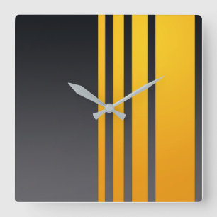Elegant design, modern pattern, vertical stripes square wall clock