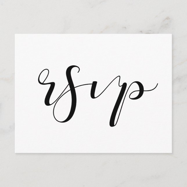 Elegant design RSVP Postcard (Front)