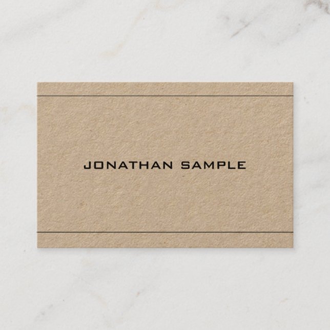 Elegant Design Simple Plain Luxury Professional Business Card (Front)