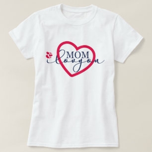 Elegant design Text Mum I Love You With Heart T-Shirt