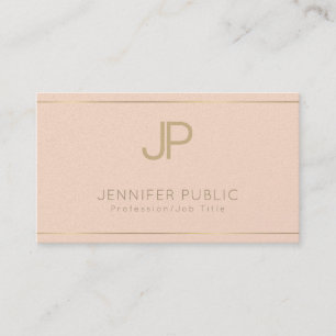 Elegant Design Trendy Elite Plain Luxury Monogram Business Card