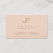 Elegant Design Trendy Elite Plain Luxury Monogram Business Card (Back)