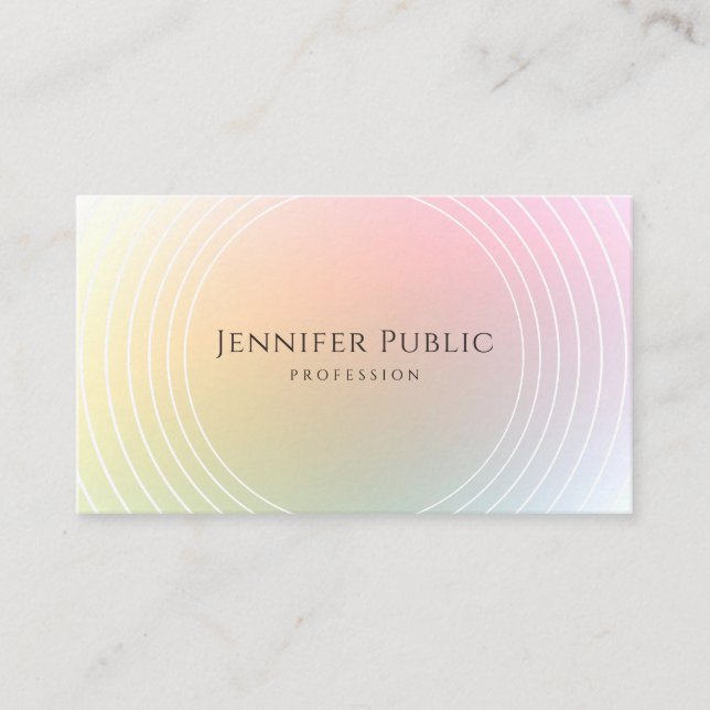 Elegant Design Trendy Modern Colourful Template Business Card (Front)