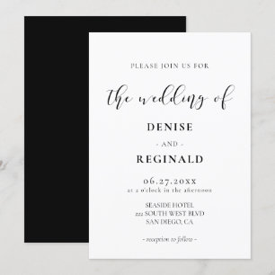 Elegant design wedding invitation