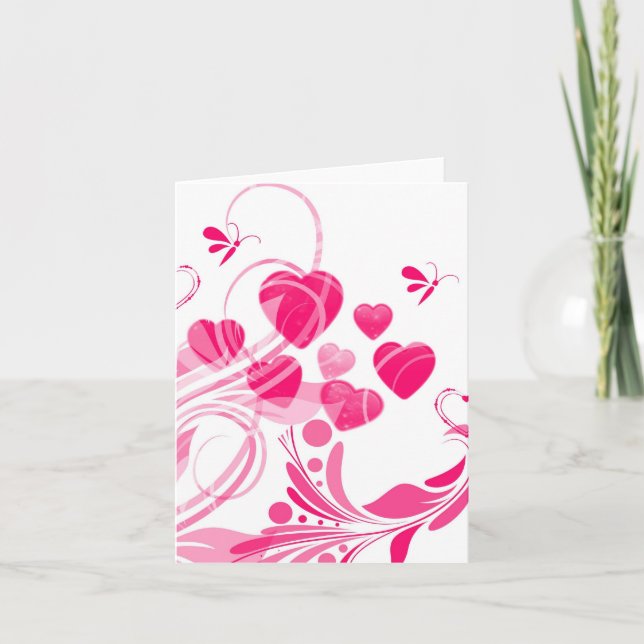 ELEGANT DESIGNER HEART NOTE CARDS (Front)
