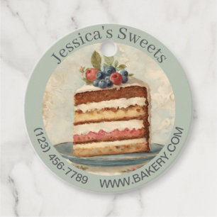 Elegant Dessert Bakery Baker Caterer Cupcake Cake Favour Tags