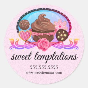 Elegant Desserts Bakery Box Seals